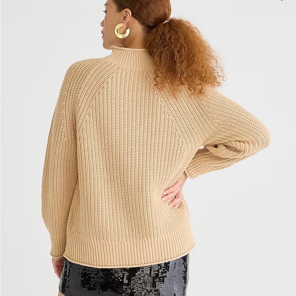 JCrew Relaxed Rollneck Sweater Light Brown - Size XL - Picture 3 of 7